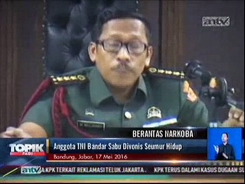 Anggota TNI Bandar Sabu Divonis Seumur Hidup