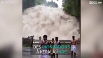 Des inondations créent une cascade en Inde