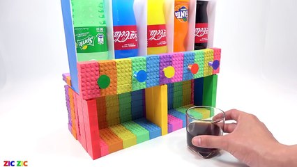 How To Make Coca Cola Fanta Fountain Machines and Learn Colors Kinetic Sand For Kids