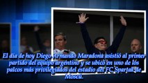 Diego Maradona se hizo presente en el debut de Argentina ante Islandia