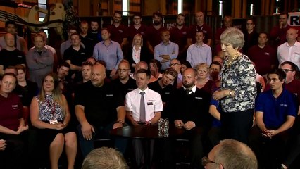 May awkwardly answers question on how she unwinds