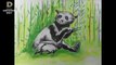 How to draw a Panda step by step with soft pastels ( 131)