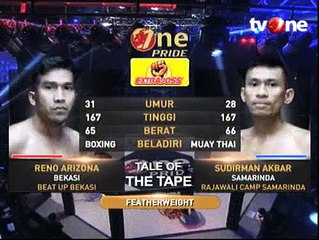 One Pride MMA Feather Weight, Reno Arizona Vs Sudirman Akbar