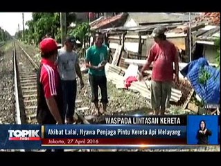 Lalai, Penjaga Pintu Kereta Api Tewas Terserempet Gerbong
