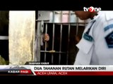Rekaman CCTV Kaburnya 2 Tahanan Lompati Pagar Rutan
