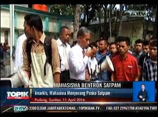 Mahasiswa IAIN Padang Bentrok dengan Satpam Kampus