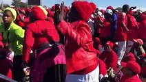 MDC Alliance supporters at White City Stadium in Bulawayo singing and dancing ... #voazimvotes
