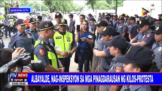 #PTVNEWS: Albayalde, nag-inspeksyon sa mga pinagdarausan ng kilos-protesta #DuterteSONA2018 #TatakNgPagbabago