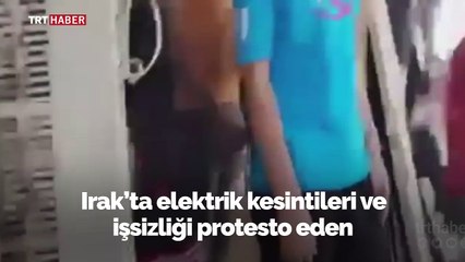 Irak Güvenlik Güçleri Müsenna ilinde göstericilerin üzerine zırhlı araç sürdü