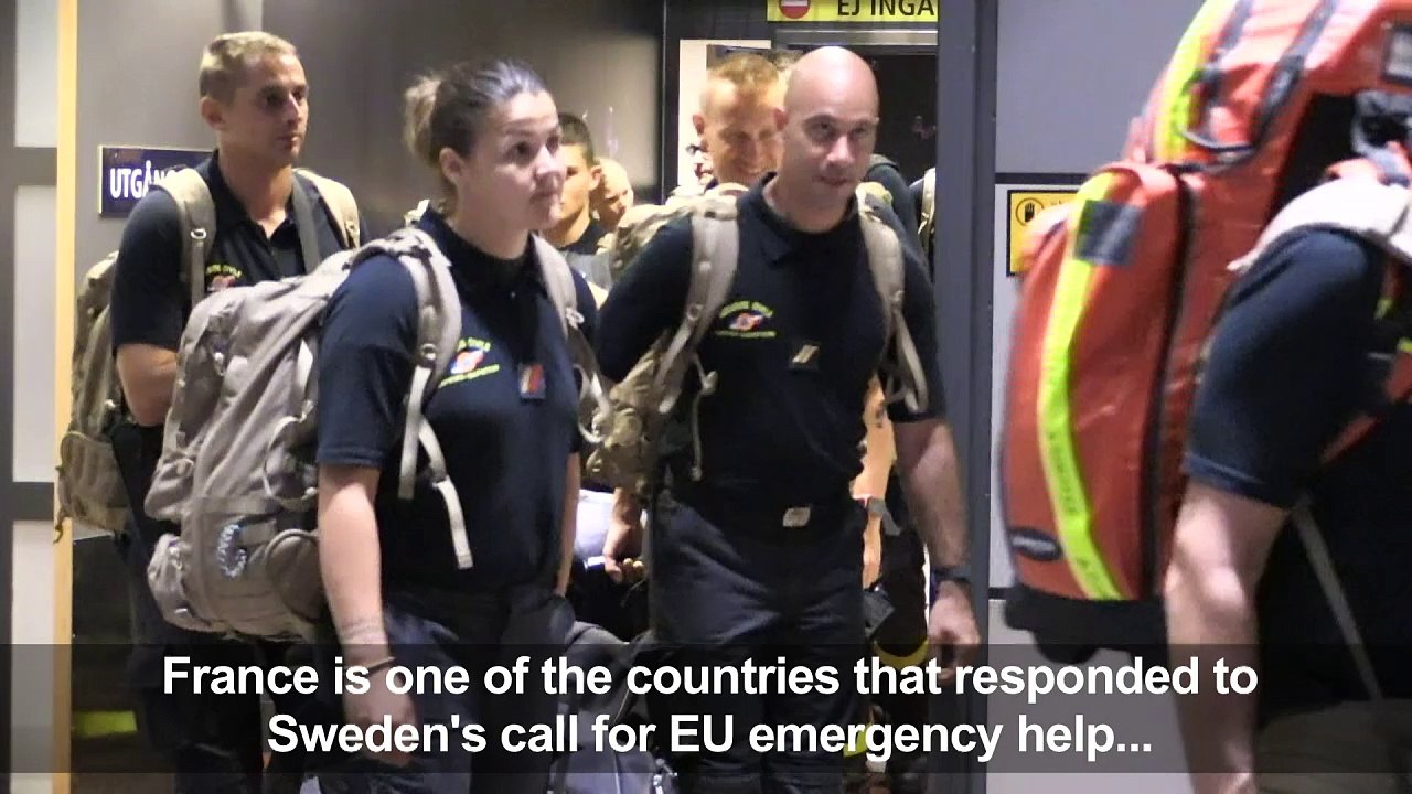 French soldiers arrive in Sweden to fight wildfires