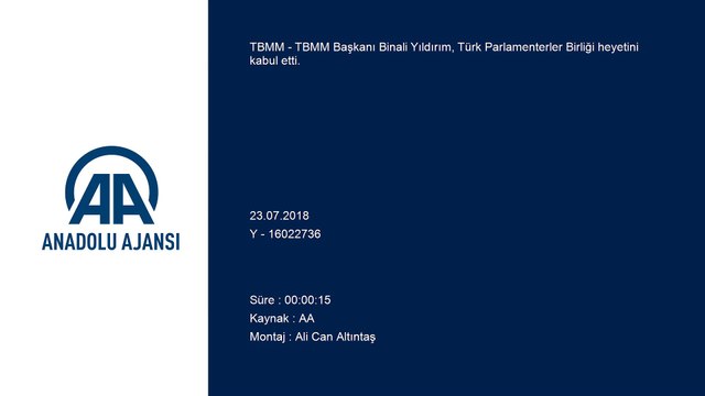 TBMM Başkanı Binali Yıldırım'ın kabulü - TBMM