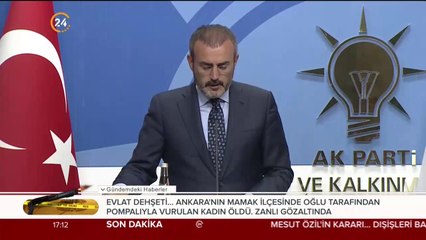 AK Parti Sözcüsü Mahir Ünal açıklama yapıyor