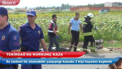 Tekirdağ’da korkunç kaza