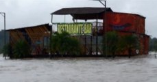 Se desborda el río Napo a causa de las fuertes lluvias registradas en las últimas horas