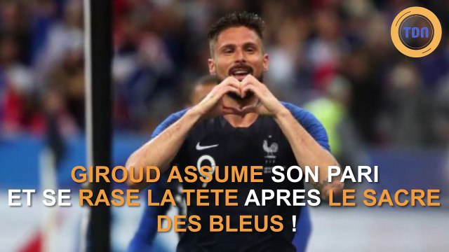 Giroud tient son pari et se rase la tête après le sacre des Bleus !