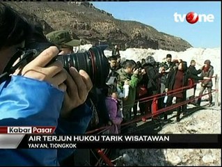 Air Terjun Hukou Membeku, Wisatawan Membludak