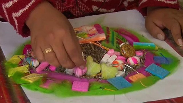 Ancient witches market selling amulets and magic powders