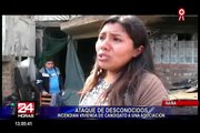 Chosica: presuntos traficantes de terrenos queman vivienda y vehículos