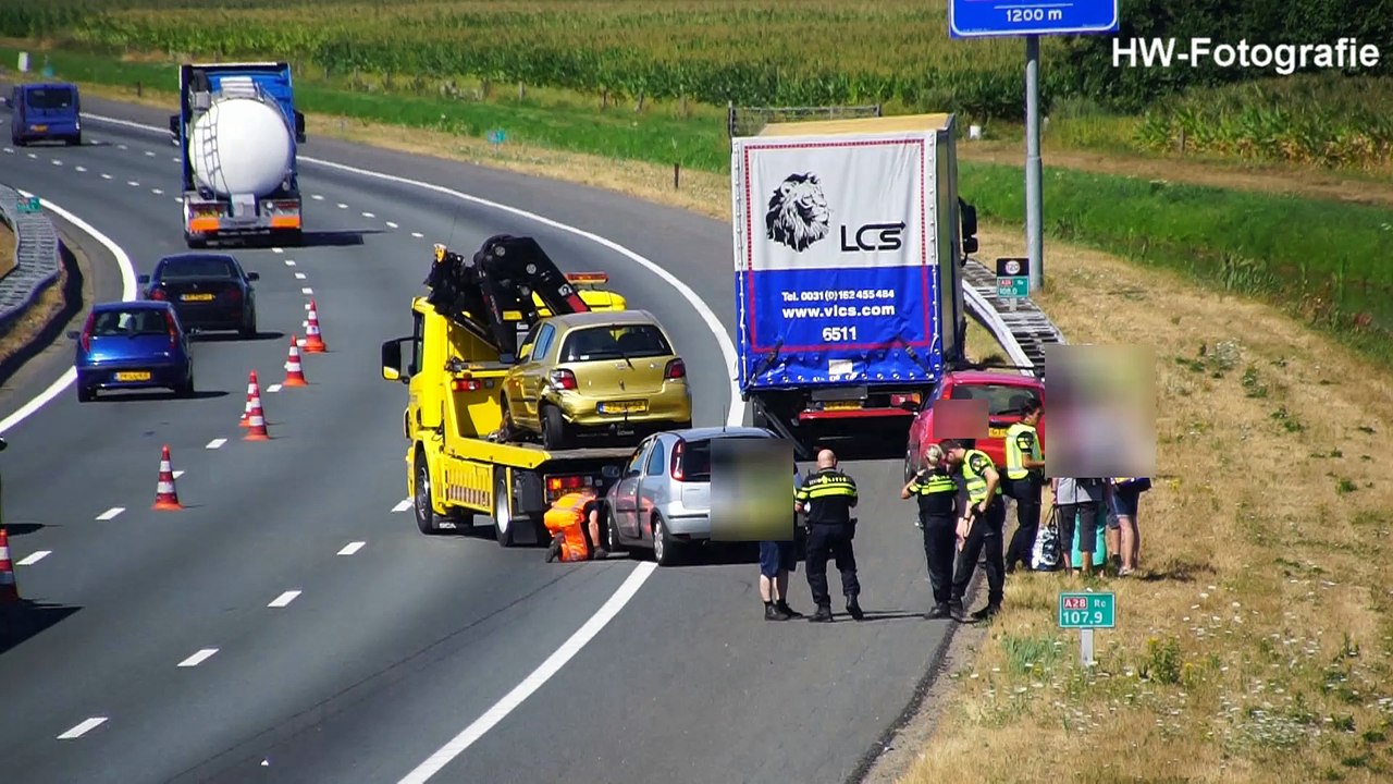 Kilometerslange file door ongeval op A28 bij Staphorst