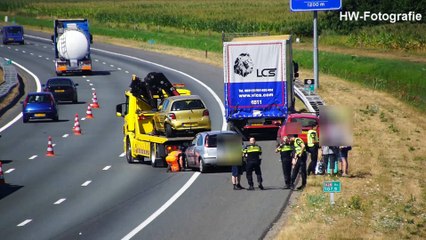 Kilometerslange file door ongeval op A28 bij Staphorst