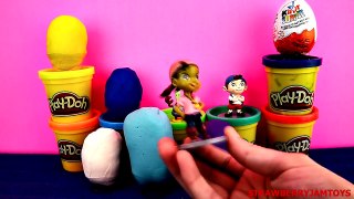 Spongebob Play Doh Surprise Eggs Jake and The Neverland Pirates Kinder Surprise Strawberry