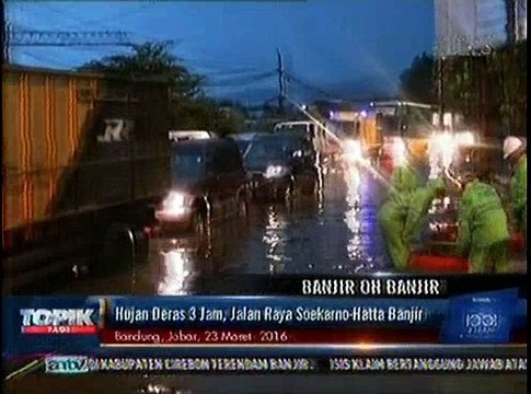 Hujan Deras 3 Jam, Jalan Soekarno-Hatta Bandung Banjir