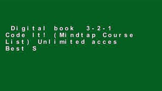 Digital book  3-2-1 Code It! (Mindtap Course List) Unlimited acces Best Sellers Rank : #5
