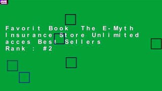 Favorit Book  The E-Myth Insurance Store Unlimited acces Best Sellers Rank : #2