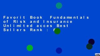 Favorit Book  Fundamentals of Risk and Insurance Unlimited acces Best Sellers Rank : #4