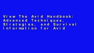 View The Avid Handbook: Advanced Techniques, Strategies, and Survival Information for Avid Editing