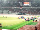 NATIONAL anthem of INDONESIA moment INDONESIA VS ISLANDIA in GBK