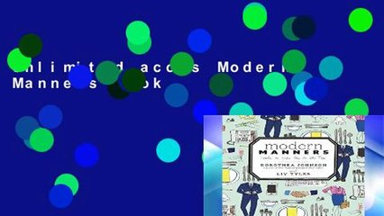 Unlimited acces Modern Manners Book