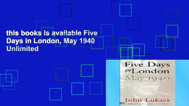 this books is available Five Days in London, May 1940 Unlimited