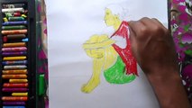 How to draw a sad girl step by step with oil pastels for kids ( 145)