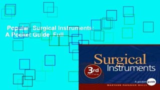 Popular  Surgical Instruments: A Pocket Guide  Full