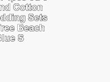 Beddinginn 4pcs 3d 50 Tencel and Cotton Coastal Bedding Sets Coconut Tree Beach and Blue