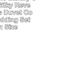 Yovoro Home Luxury Soft Satin Silky Reversible 4pcs Duvet Cover Set Bedding Set Queen Size