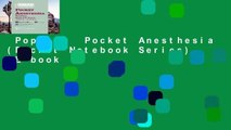 Popular  Pocket Anesthesia (Pocket Notebook Series)  E-book