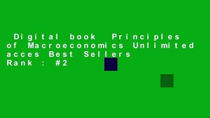 Digital book  Principles of Macroeconomics Unlimited acces Best Sellers Rank : #2
