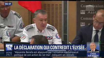 L'audition du directeur de l'ordre public contredit les déclarations de l'Elysée