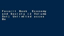 Favorit Book  Economy and Society (2 Volume Set) Unlimited acces Best Sellers Rank : #3
