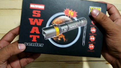 Unboxing Senter Police T6 Titanium Grey