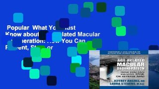 Popular  What You Must Know about Age-Related Macular Degeneration: How You Can Prevent, Stop, or