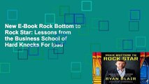 New E-Book Rock Bottom to Rock Star: Lessons from the Business School of Hard Knocks For Ipad
