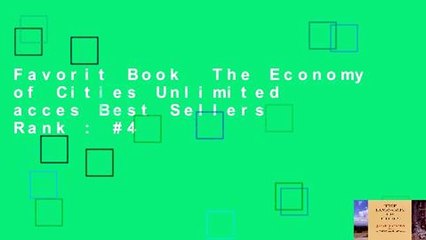 Favorit Book  The Economy of Cities Unlimited acces Best Sellers Rank : #4