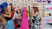 Two Barbie sisters in the shop dress up  New dress for Barbie doll cartoon video