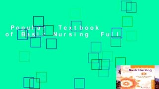 Popular  Textbook of Basic Nursing  Full