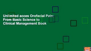 Unlimited acces Orofacial Pain: From Basic Science to Clinical Management Book