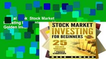 Digital book  Stock Market Investing For Beginners: 25 Golden Investing Lessons   Proven