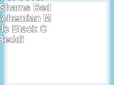 3 Piece Duvet Cover and Pillow Shams Bedding Sets Bohemian Mandala Style Black Color